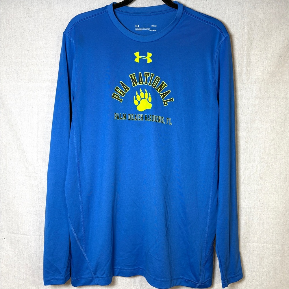 PGA National Palm Beach Under Armour Long Sleeve Dri Fit Shirt Heatgear Mens M